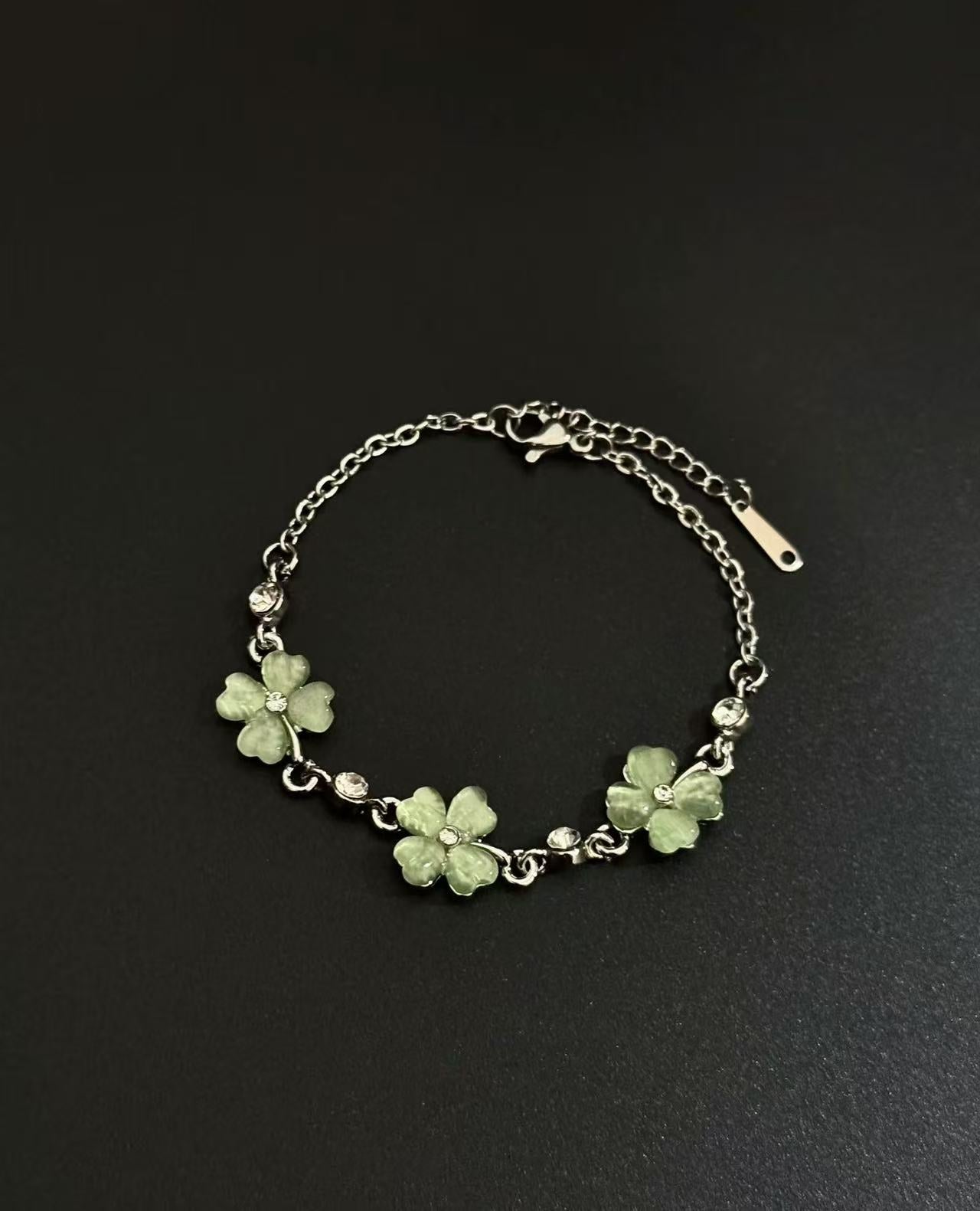 「Four-leaf clover」猫眼四叶草|手链
