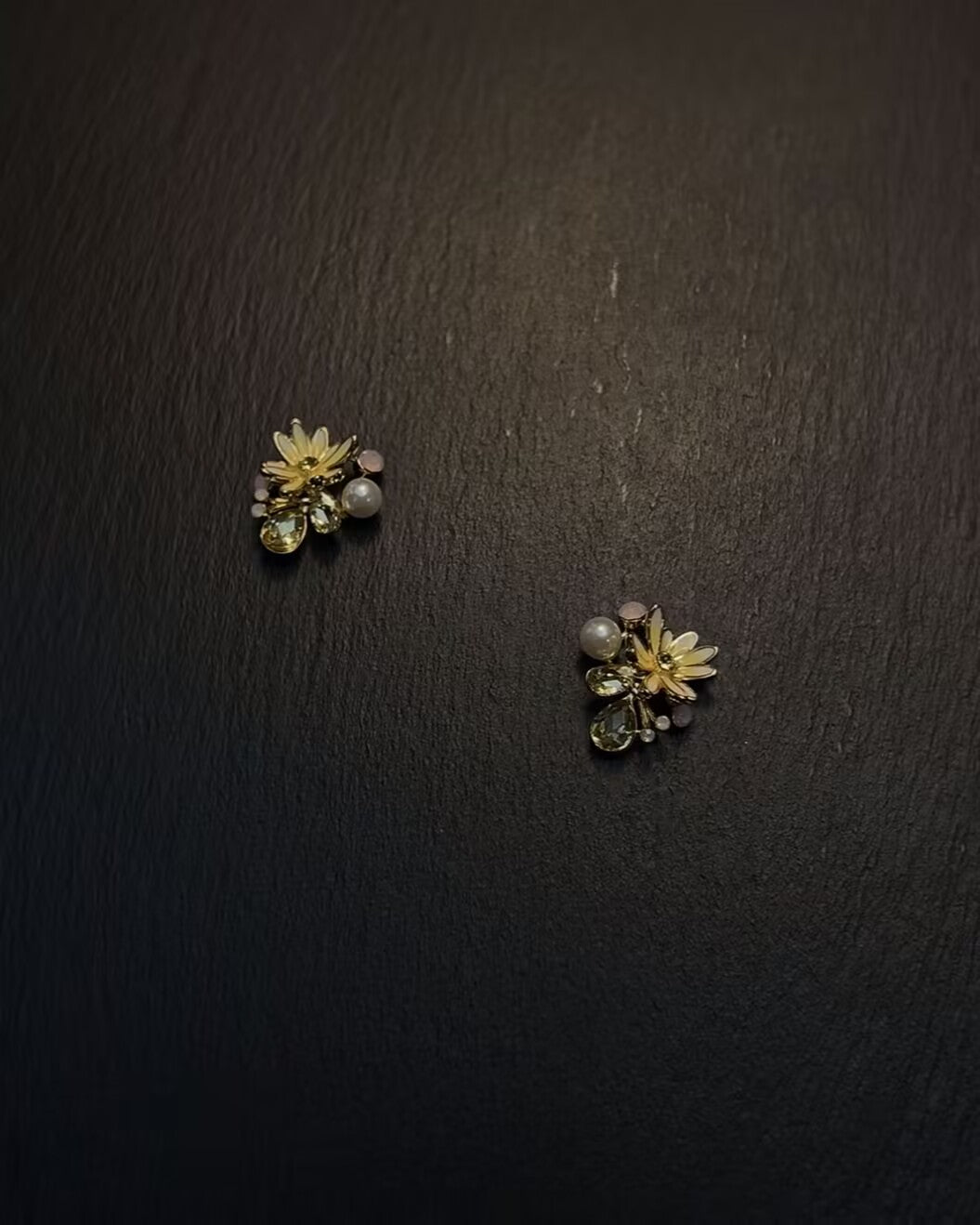Vintage 中古耳饰 金枝垂露- Droplets