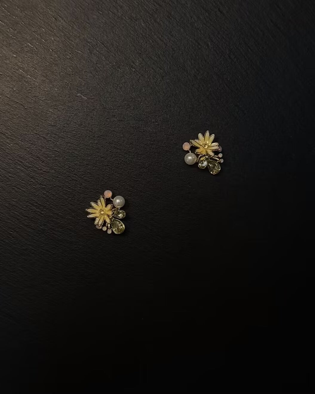 Vintage 中古耳饰 金枝垂露- Droplets