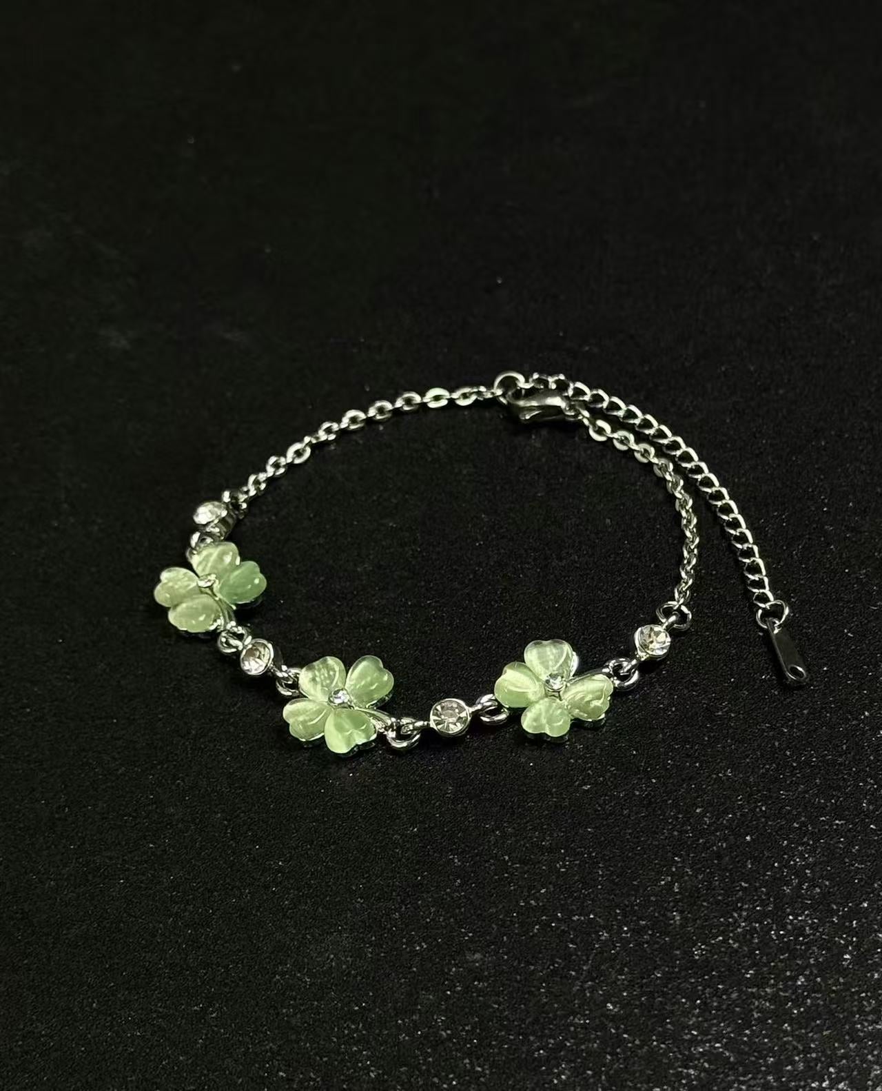 「Four-leaf clover」猫眼四叶草｜手链
