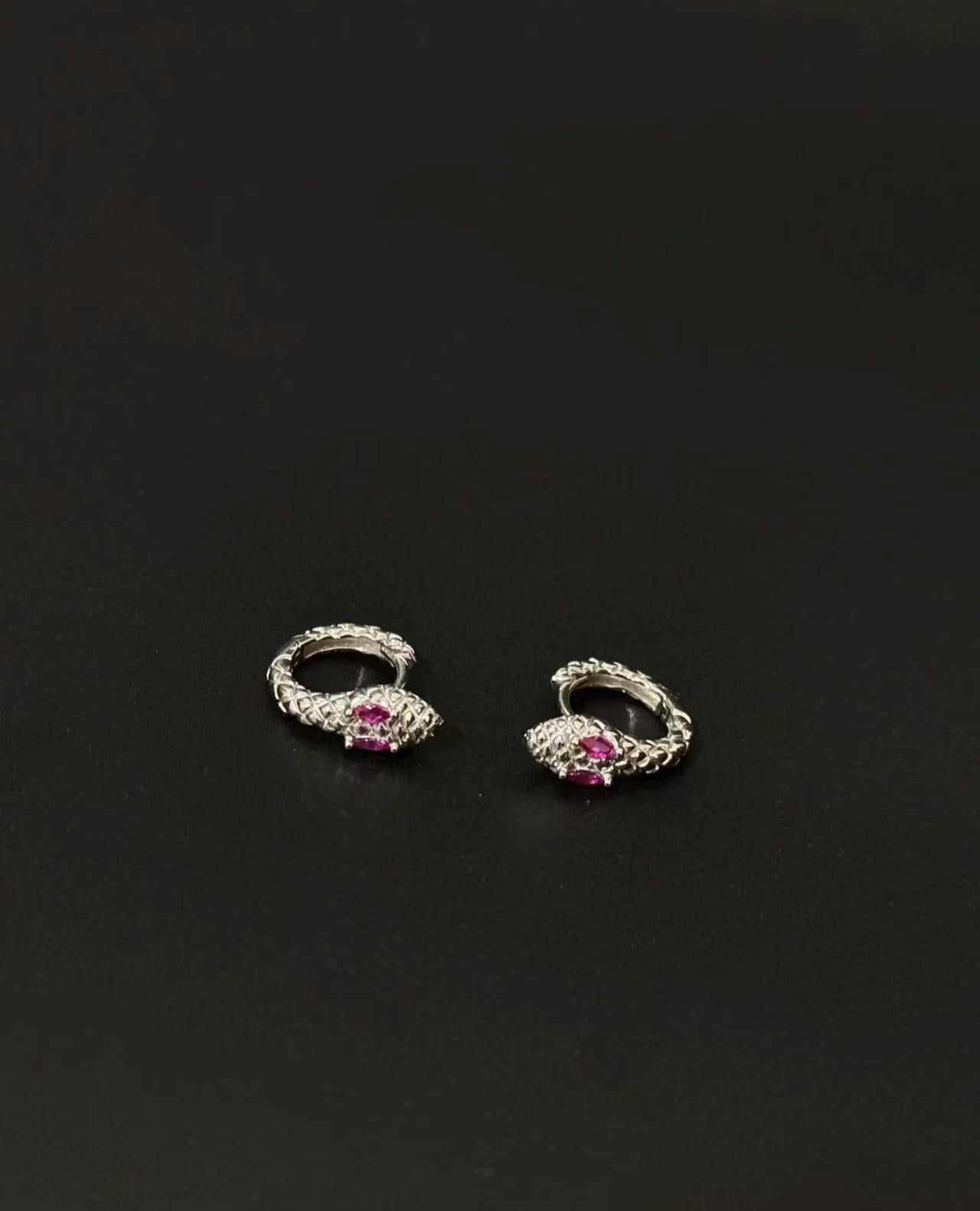 「Silver Snake」银蛇｜925银耳钉