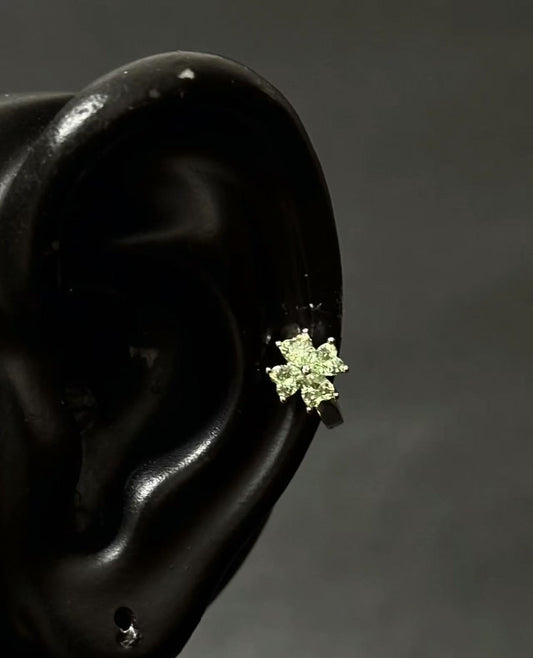 「Inlaid clover」四叶草｜耳饰