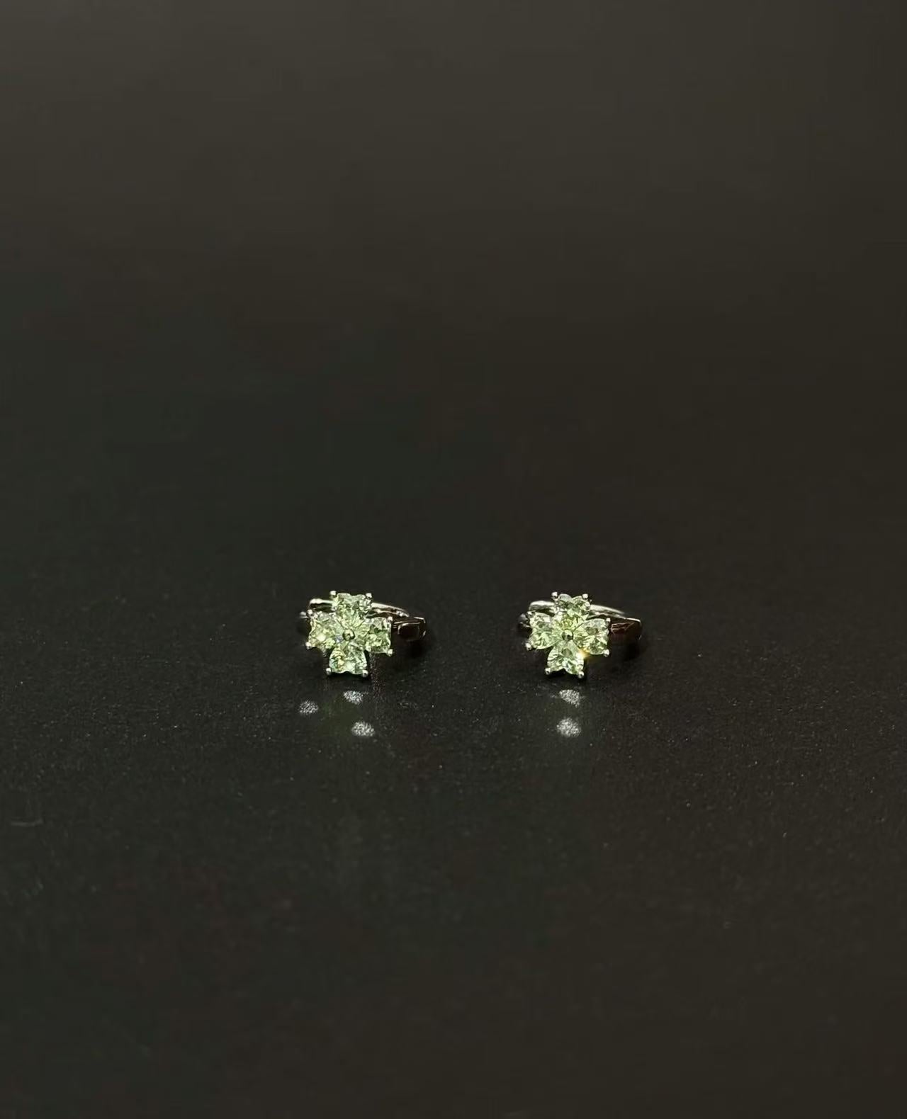 「Inlaid clover」四叶草｜耳饰
