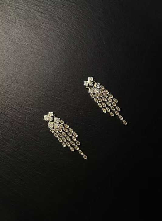 AvoStudio 中古耳饰Sunset 菱光流苏Vintage