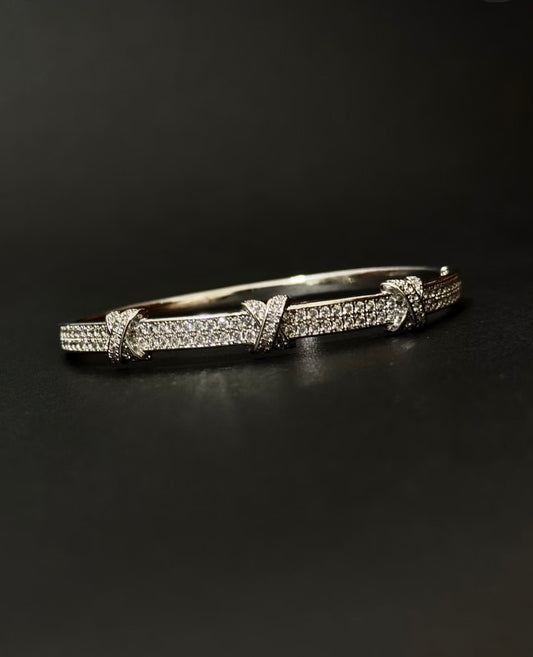 "Diamant complet" Full Diamond Crossover | Bracelet