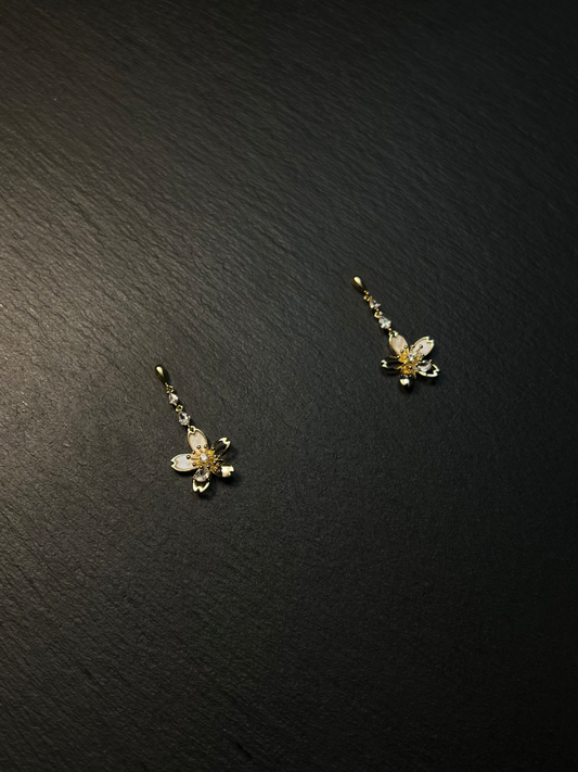 Dewdeop 晨露花瓣 Vintage 中古耳饰