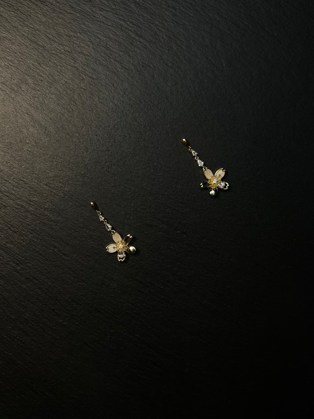 Dewdeop 晨露花瓣 Vintage 中古耳饰