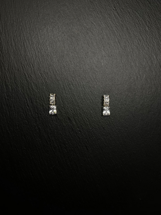 Geometric Crystal Stud Earrings