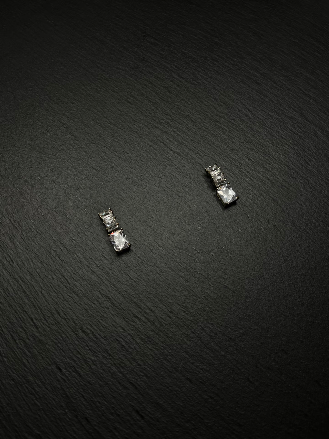 Geometric Crystal Stud Earrings