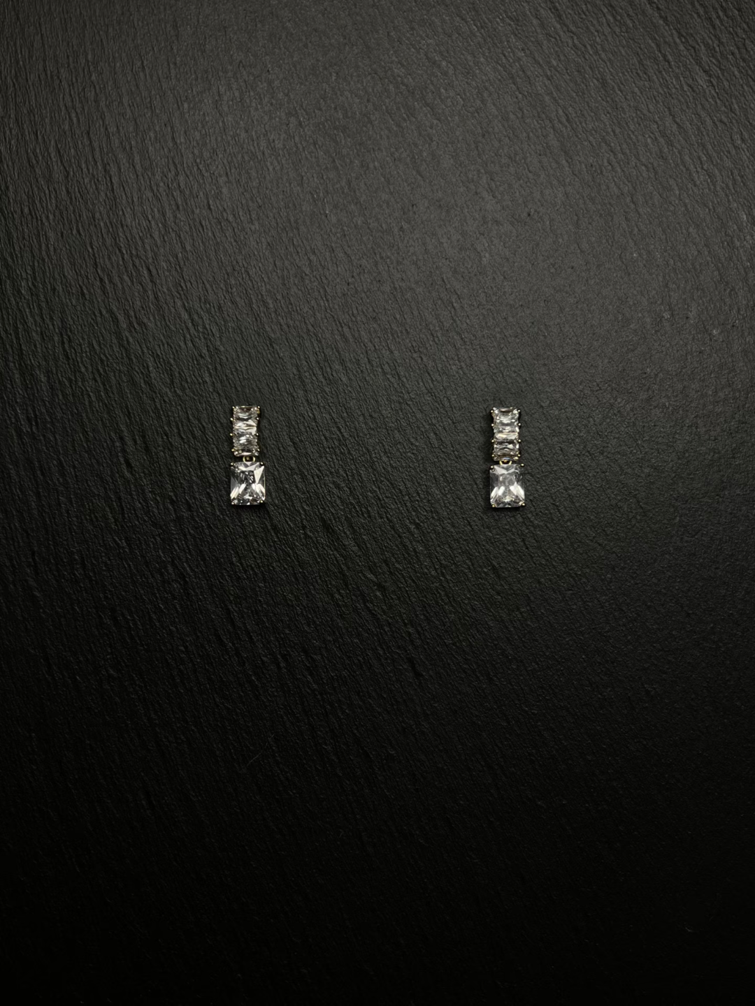 Geometric Crystal Stud Earrings