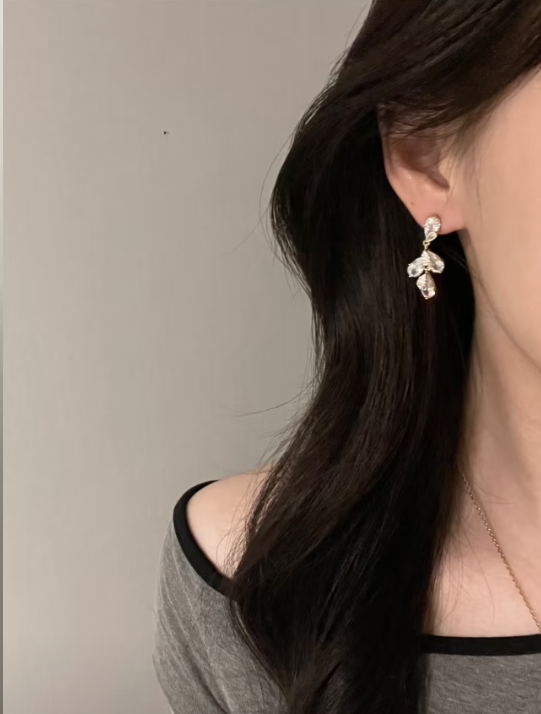 Teardrop Diamond Cluster Earrings