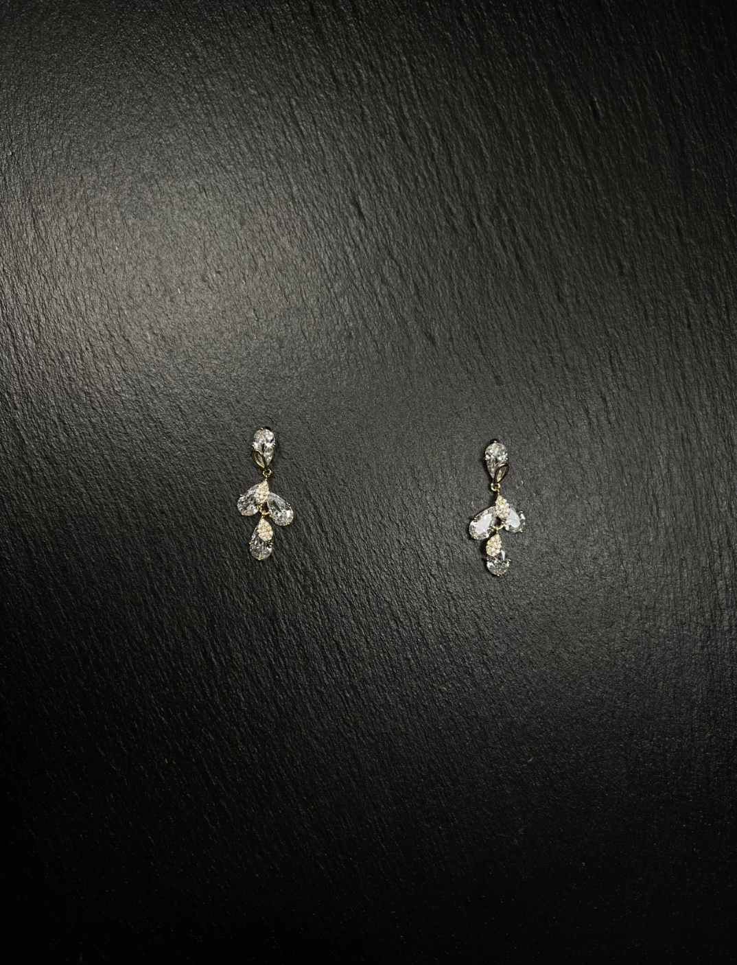 Teardrop Diamond Cluster Earrings