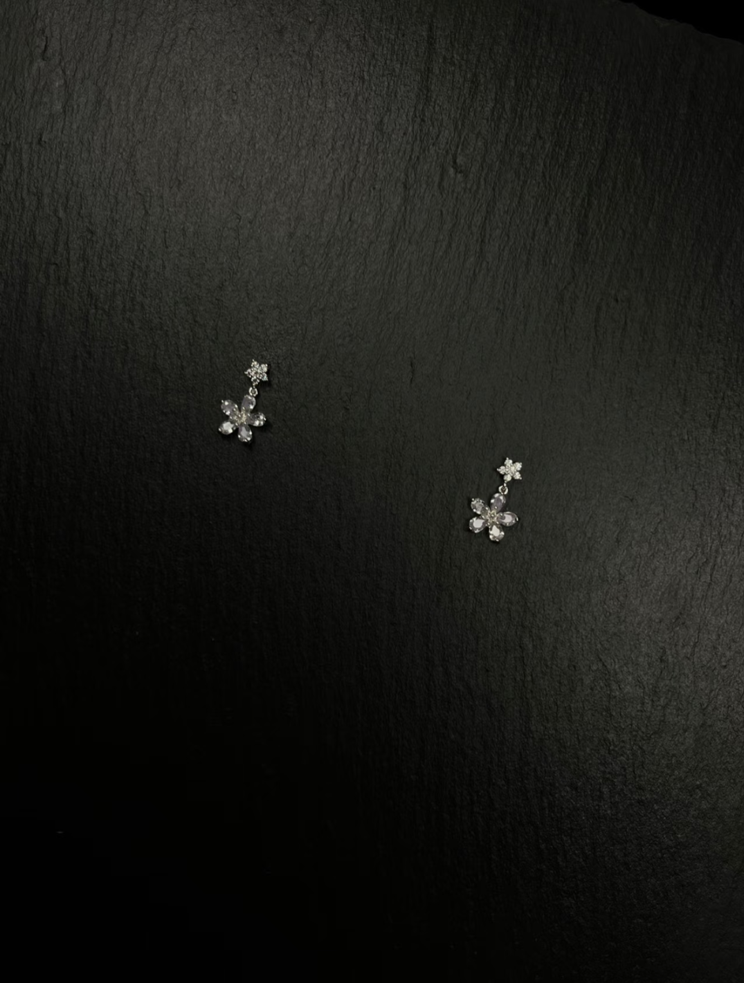 Amethyst Flower Stud Earrings