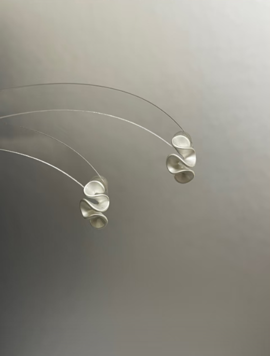 Silver Spiral Ear Clips