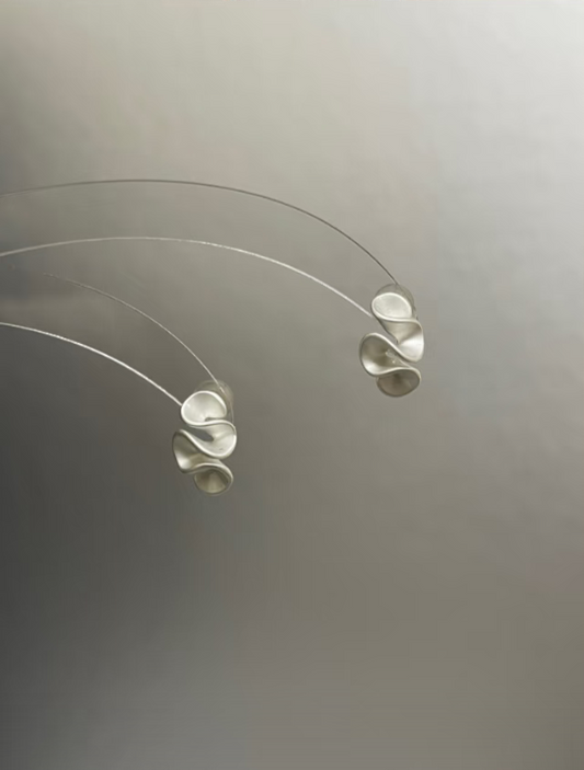 Silver Spiral Ear Clips