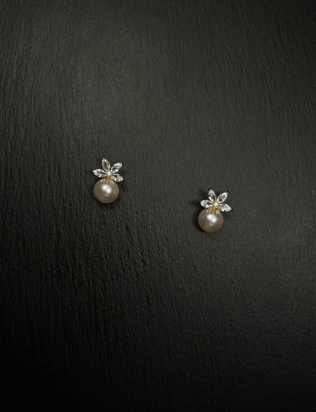 Diamond - decorated Cross Drop Earrings