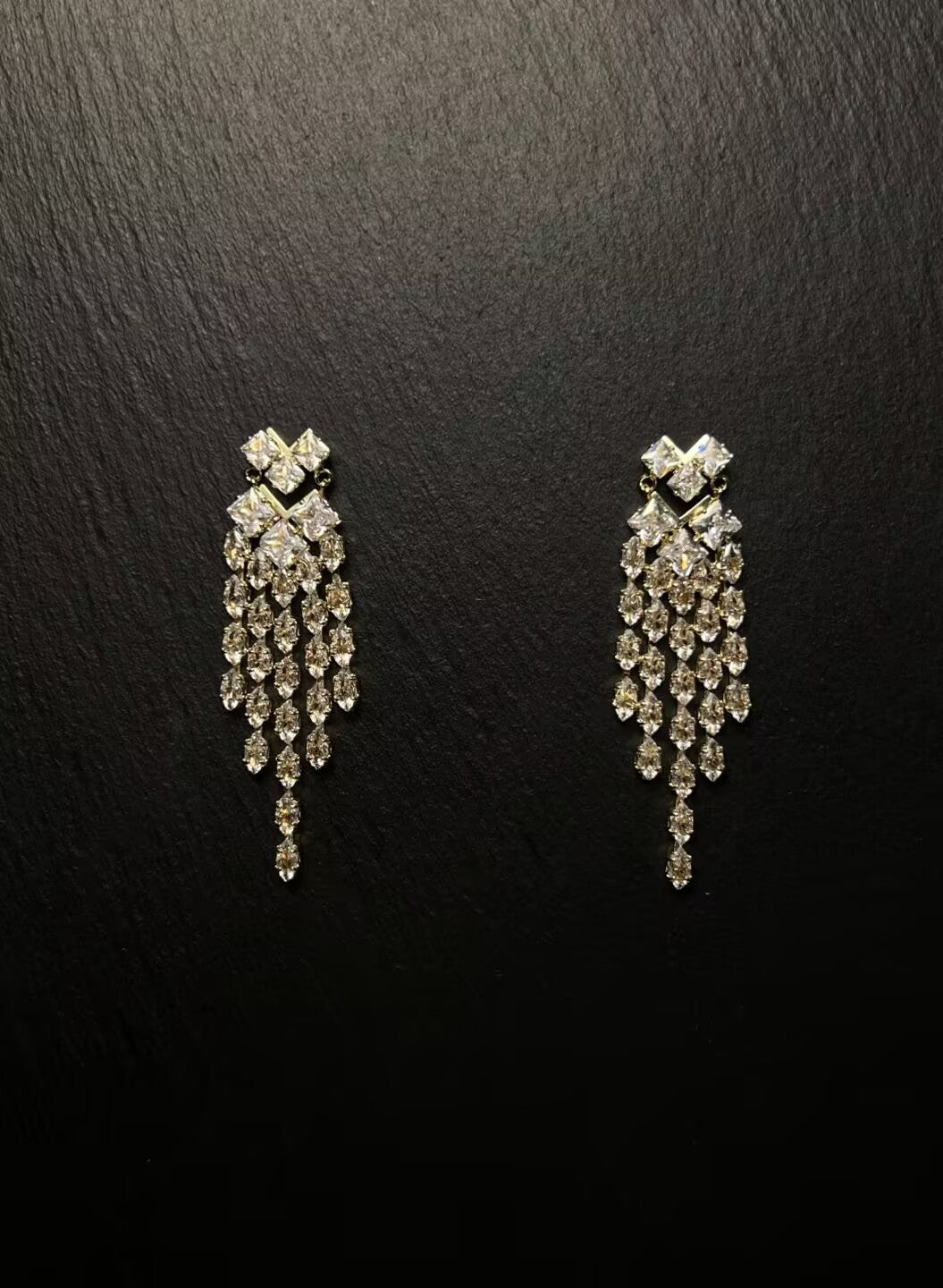 AvoStudio 中古耳饰Sunset 菱光流苏Vintage